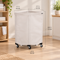 Heavy-Duty Rolling Canvas Laundry Hamper