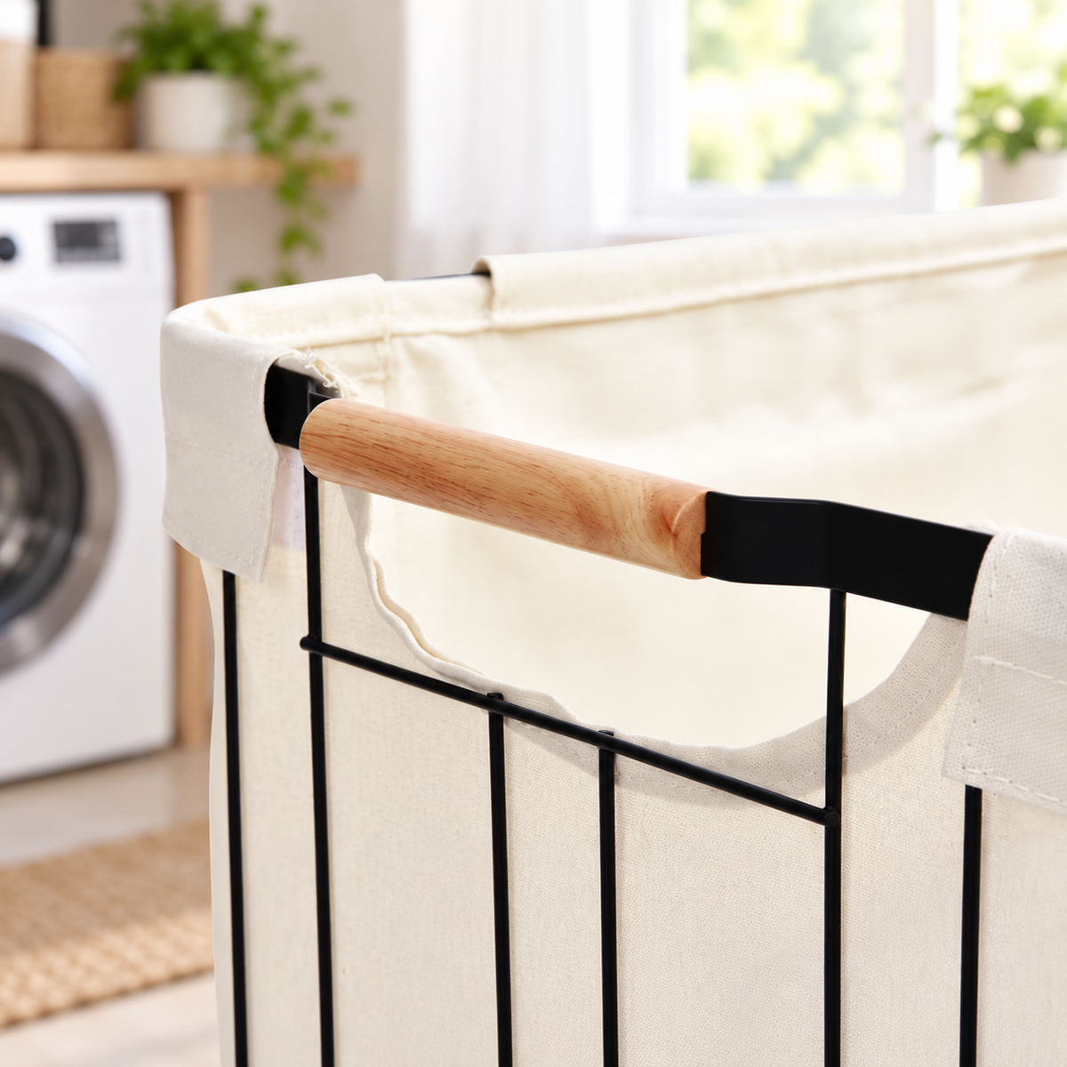 Slim Rolling Laundry Basket Cart
