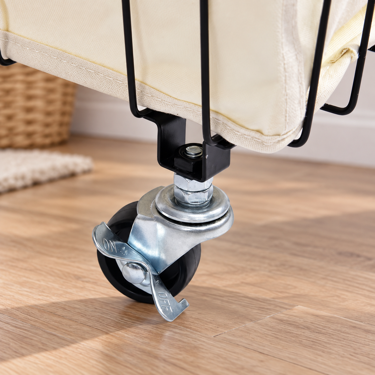 Slim Rolling Laundry Basket Cart