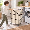 Slim Rolling Laundry Basket Cart