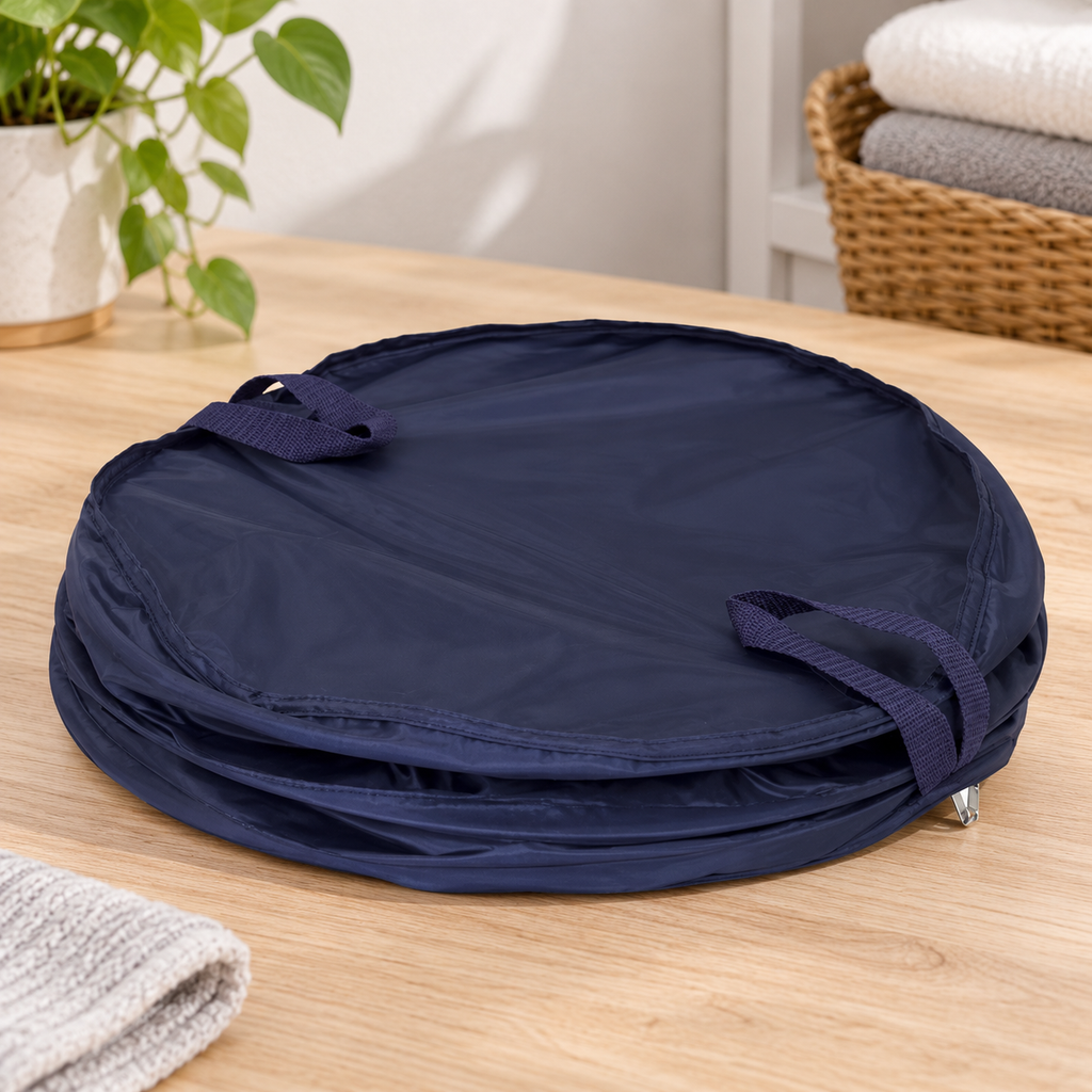 Zipper Lid Pop-Up Laundry Hamper