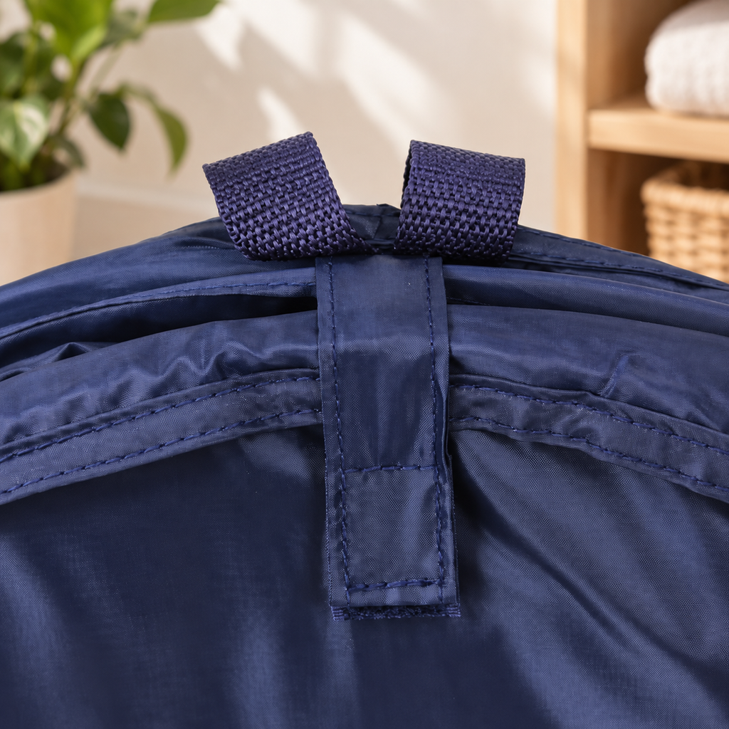 Zipper Lid Pop-Up Laundry Hamper