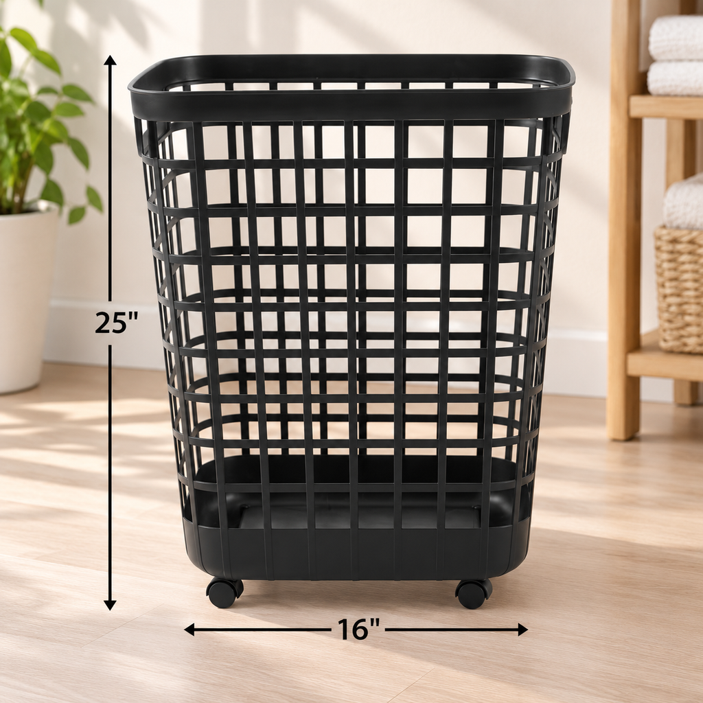 Rolling Laundry Basket with Wheels