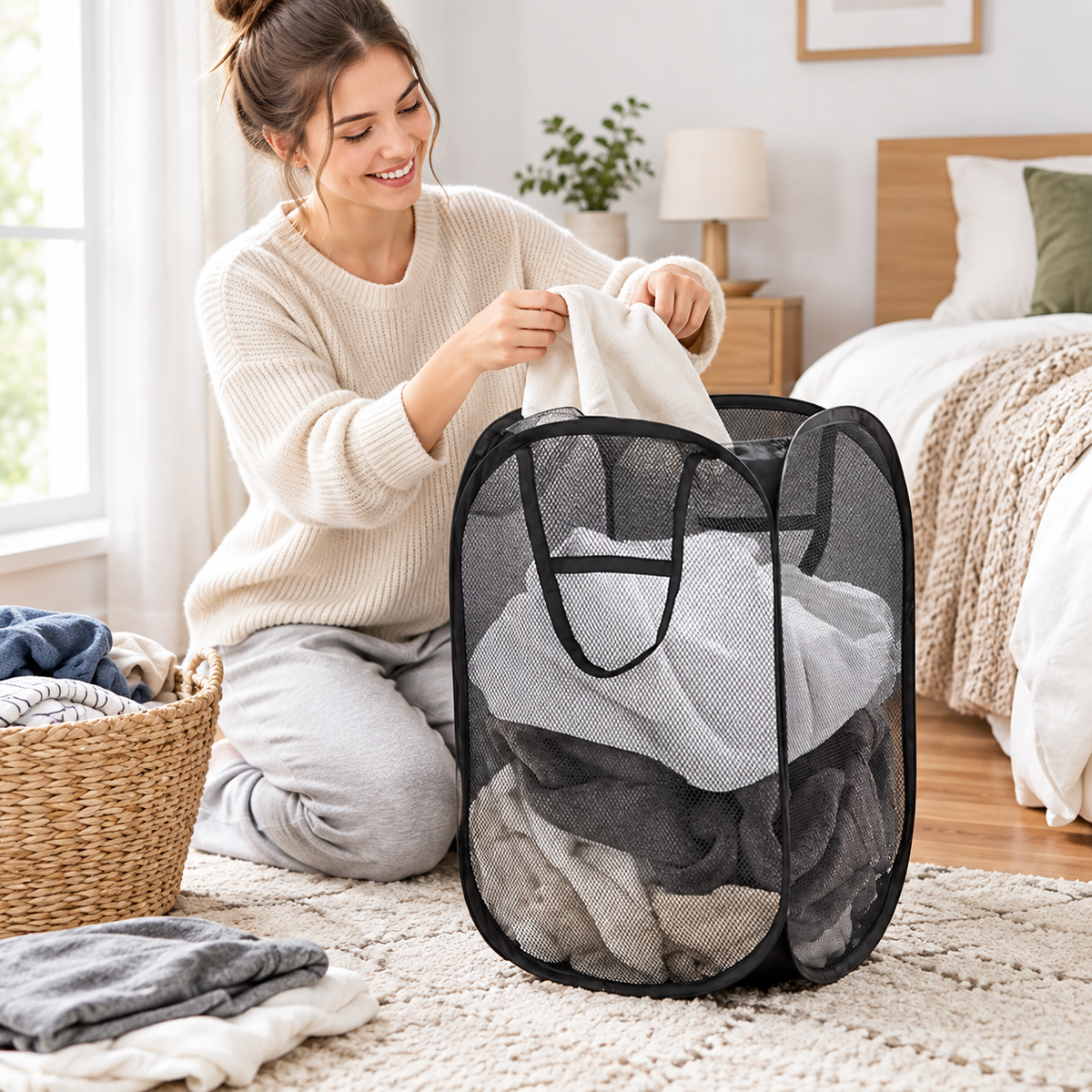 Spiral Pop-Up Laundry Hamper