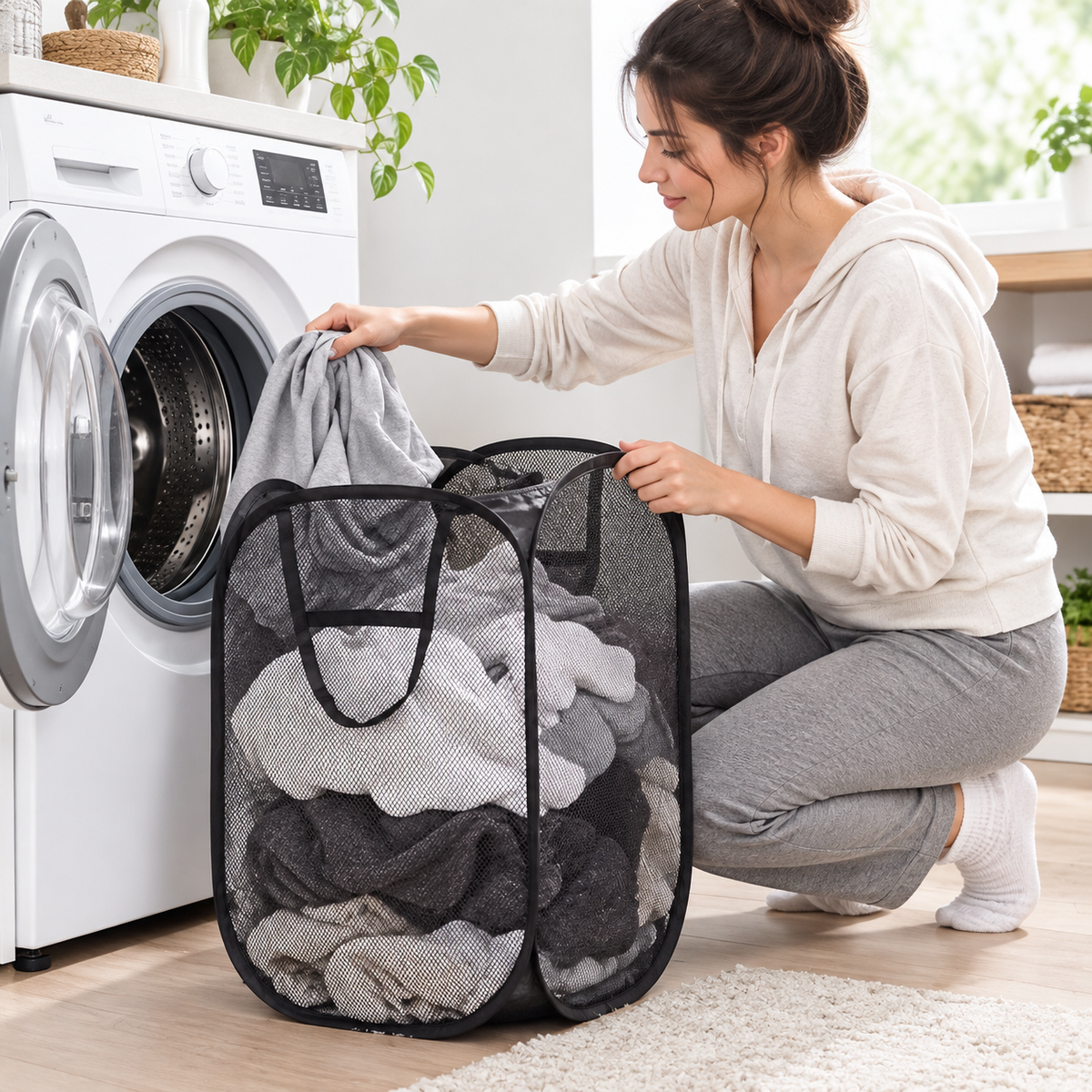Spiral Pop-Up Laundry Hamper